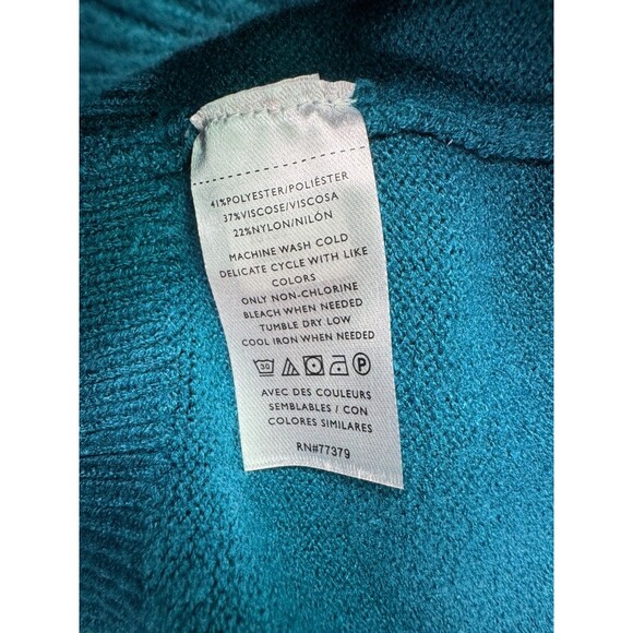 Ann Taylor Women's Size XXL Short Sleeve Mock Neck Sweater Rhinestone Buttons - Picture 8 of 8